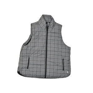 Torrid Active Black & White Plaid Puffer Vest Plus Size 1 Nylon Pockets